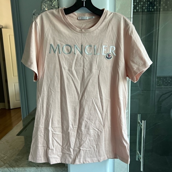 Moncler Metallic Logo Front Cotton T-Shirt - Picture 4 of 12